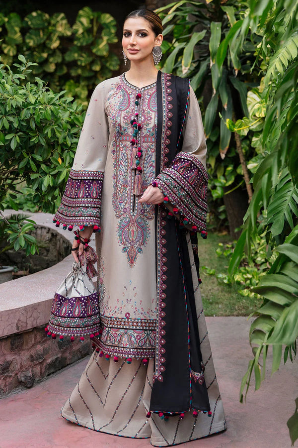 Jazmin Luxury Embroidered Lawn 3pc with Embroidered Chiffon Dupatta- NA1820